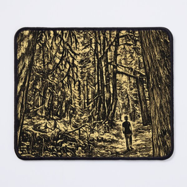 Item preview, Walking Through Dense Woods | Forest Linocut designed and sold by Linoluca.
