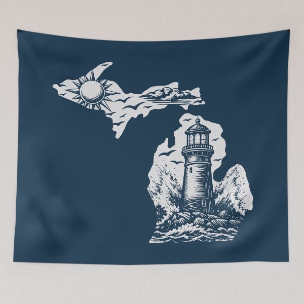 Item preview, Michigan Lighthouse - Great Lakes designed and sold by krewyork.