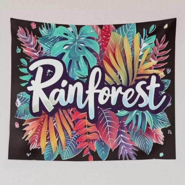 Item preview, rainforest botanical 2 br colorful botanical typographic design designed and sold by SmashingDeals.