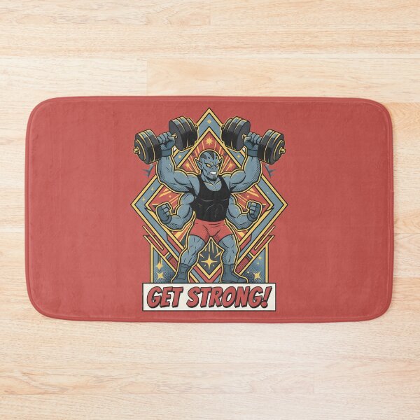 Item preview, Four Armed Alien Weightlifting Retro Gym Graphic designed and sold by DuckOddity.