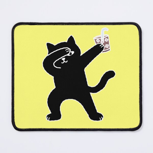 Item preview, Funny Black Cat Iced Coffee Dabbing Minimalist Line Art For Caffeine Addicts designed and sold by roarsomethings.