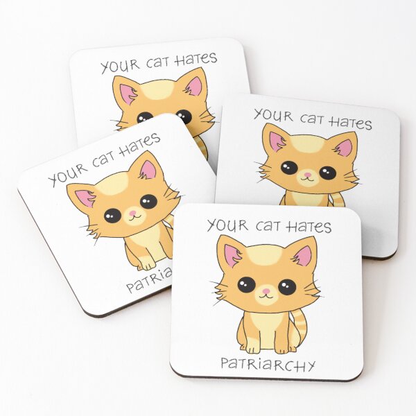 Item preview, Cats hate patriarchy! designed and sold by Peace, Love & Pugs.