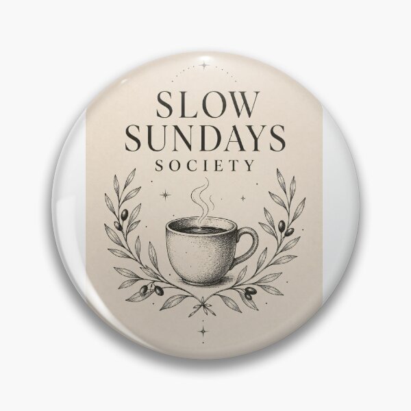 Item preview, Slow Sundays Society Coffee Cup Art designed and sold by SoftSpaceDesign.