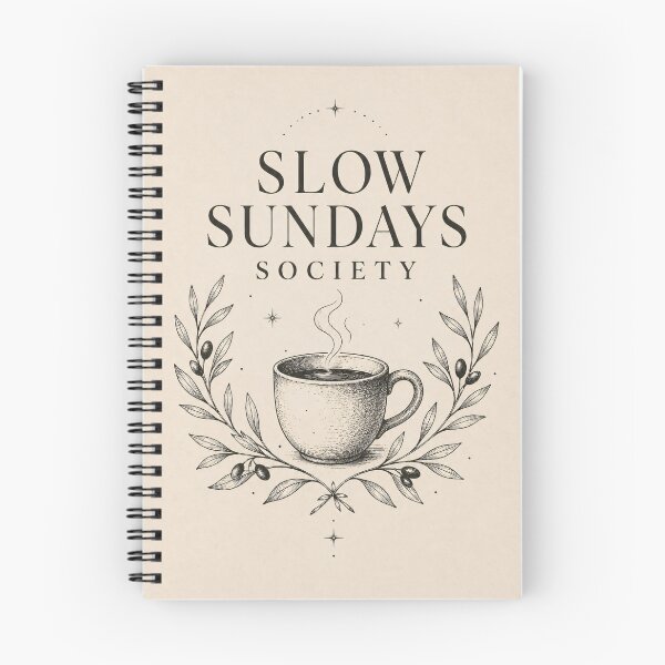 Item preview, Slow Sundays Society Coffee Cup Art designed and sold by SoftSpaceDesign.