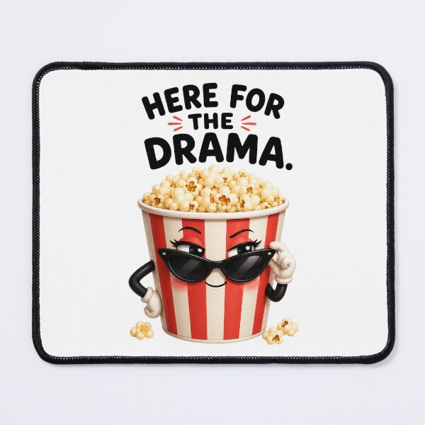 Item preview, Here for the Drama Funny Popcorn Bucket Cute Movie Snack Cartoon designed and sold by RoPrincess.