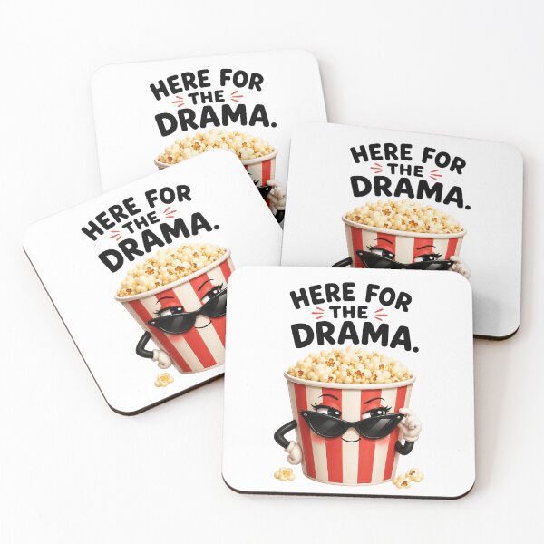 Item preview, Here for the Drama Funny Popcorn Bucket Cute Movie Snack Cartoon designed and sold by RoPrincess.