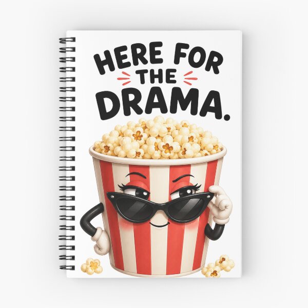 Item preview, Here for the Drama Funny Popcorn Bucket Cute Movie Snack Cartoon designed and sold by RoPrincess.