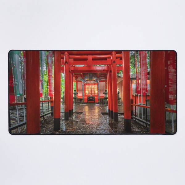 Item preview, Rain-Soaked Inari Torii Gates at Ōsugi-jinja, Ibaraki, Japan designed and sold by Pix4Japan.