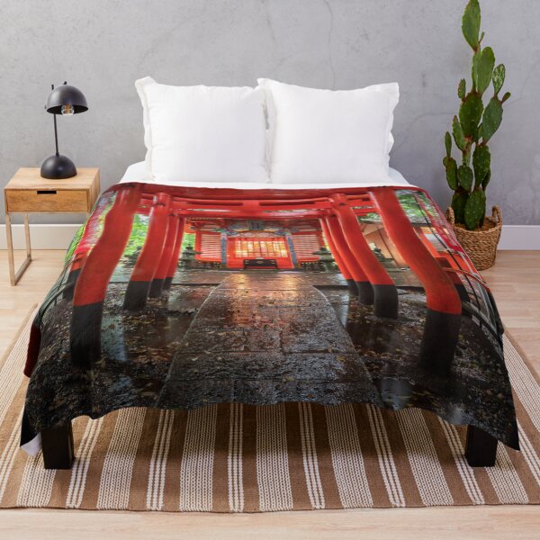 Item preview, Rain-Soaked Inari Torii Gates at Ōsugi-jinja, Ibaraki, Japan designed and sold by Pix4Japan.