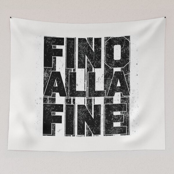 Item preview, Fino Alla Fine Black and White Italian Football Chants Art designed and sold by osamawaleed1997.