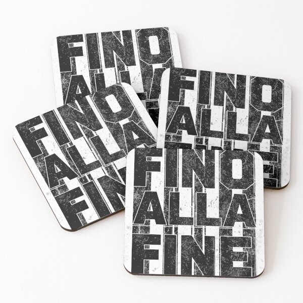Item preview, Fino Alla Fine Black and White Italian Football Chants Art designed and sold by osamawaleed1997.