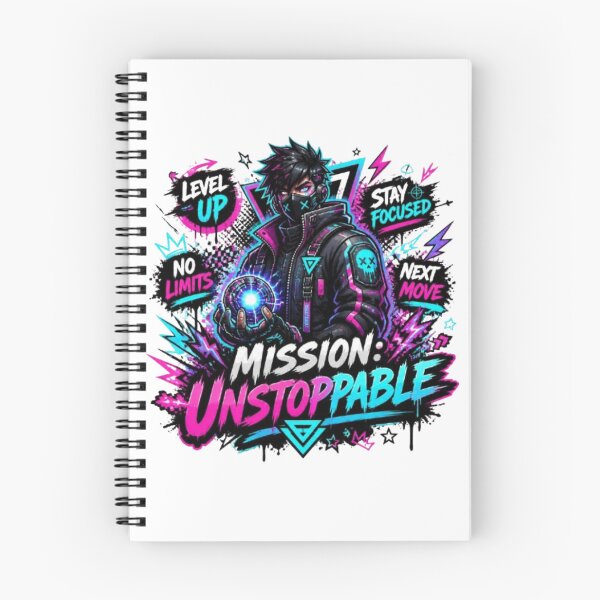 Item preview, Mission Unstoppable Gamer Design | Neon Gaming Street Style designed and sold by Stylestickers55.