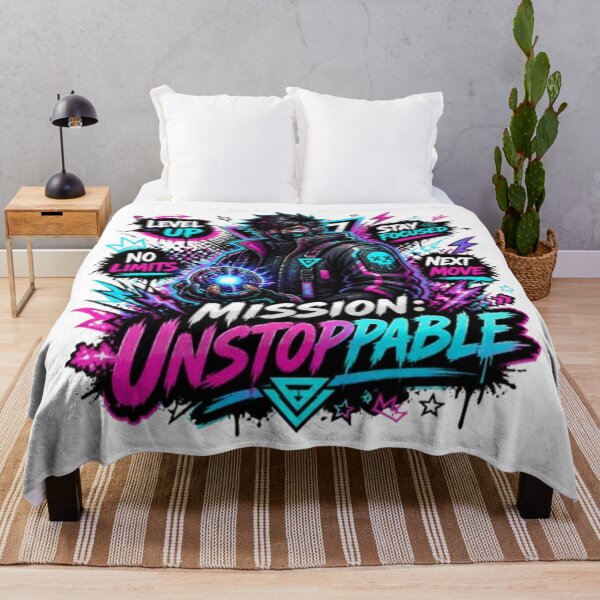 Item preview, Mission Unstoppable Gamer Design | Neon Gaming Street Style designed and sold by Stylestickers55.