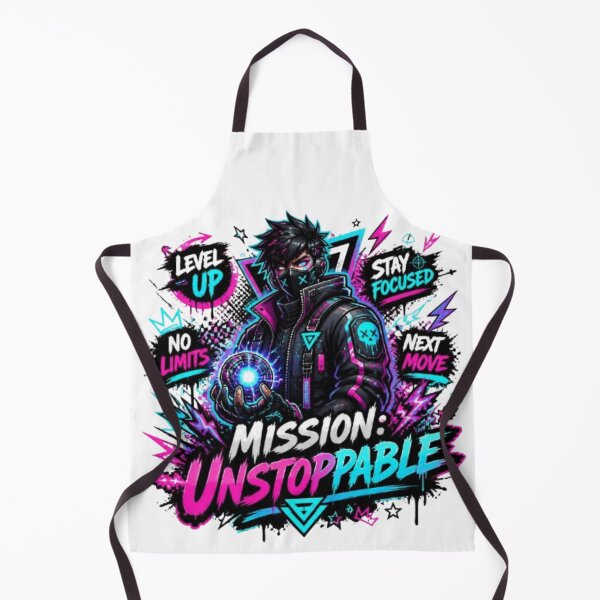 Item preview, Mission Unstoppable Gamer Design | Neon Gaming Street Style designed and sold by Stylestickers55.