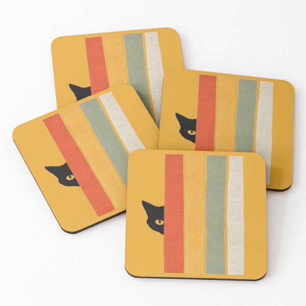 Item preview, Curious Hidden Cat - Minimalist Retro Design designed and sold by Natalia-Vlad.