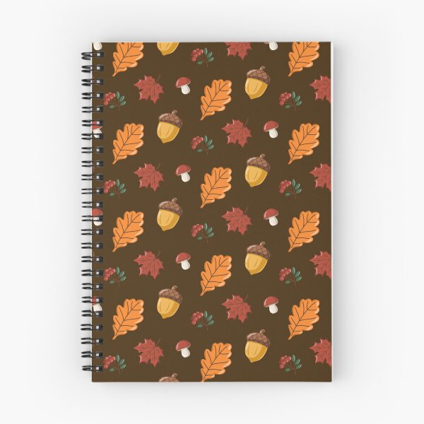 Item preview, Autumn Woodland Acorn and Mushroom Pattern designed and sold by EvLip-Artist.