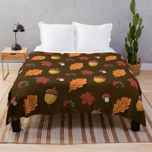Item preview, Autumn Woodland Acorn and Mushroom Pattern designed and sold by EvLip-Artist.