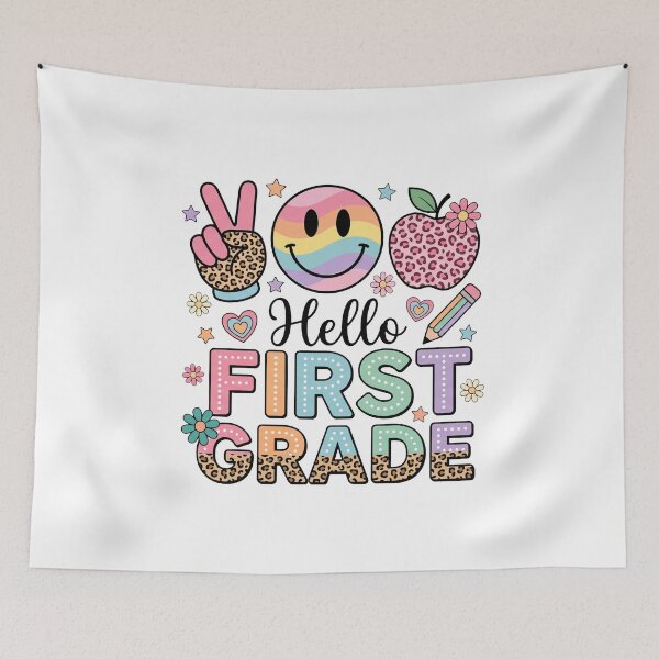 Item preview, Retro Hello First Grade Back To School Teacher Student designed and sold by IsDesignHub.