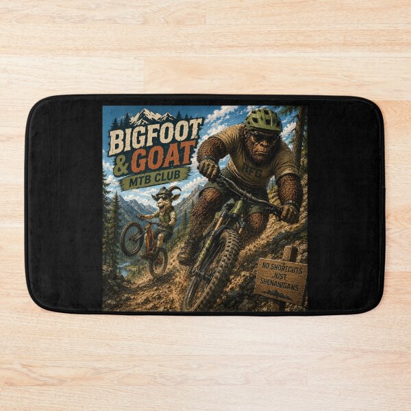 Item preview, Bigfoot and Goat MTB Club Vintage Mountain Biking Adventure designed and sold by NicheBloom.
