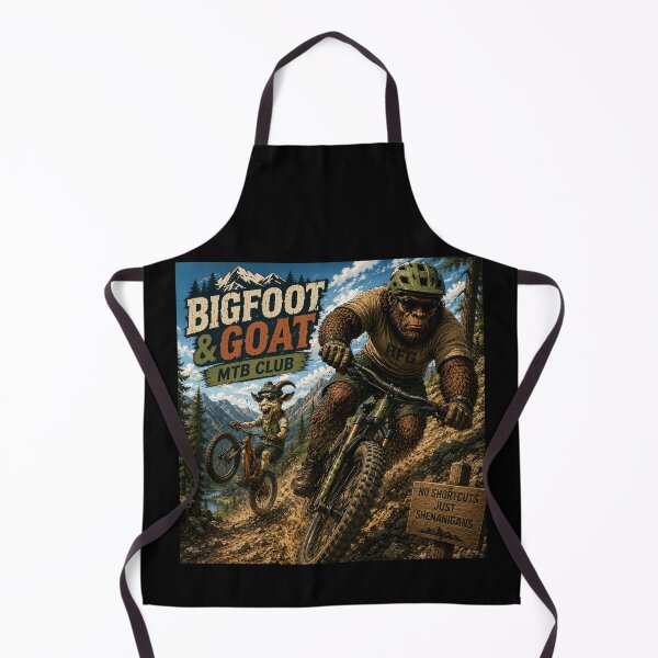 Item preview, Bigfoot and Goat MTB Club Vintage Mountain Biking Adventure designed and sold by NicheBloom.