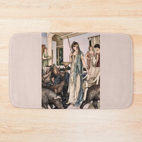 Item preview, Circe Among the Swine – Restored Mythological Vintage Illustration | Classical Greek Myth Wall Art | Enchanted Sorceress  designed and sold by EmiliaBassano.