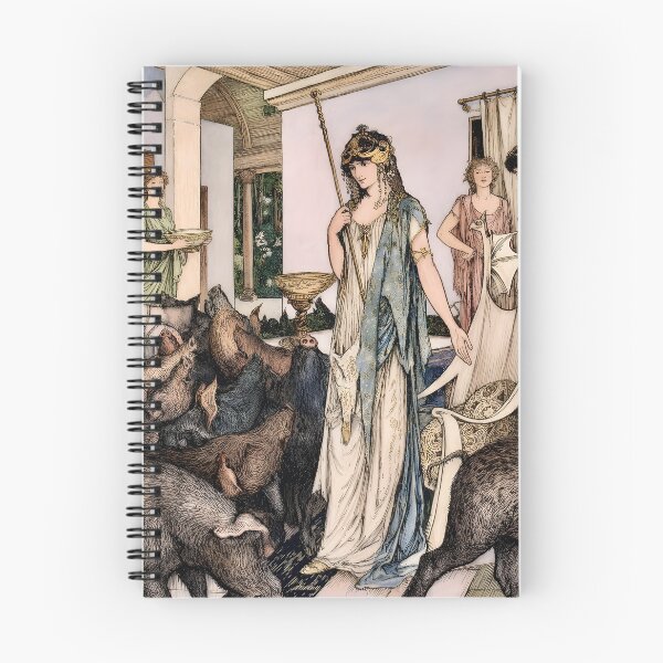 Item preview, Circe Among the Swine – Restored Mythological Vintage Illustration | Classical Greek Myth Wall Art | Enchanted Sorceress  designed and sold by EmiliaBassano.