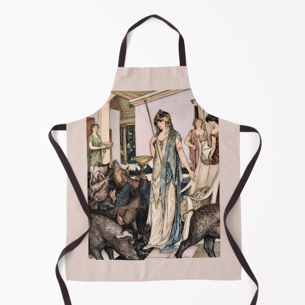 Item preview, Circe Among the Swine – Restored Mythological Vintage Illustration | Classical Greek Myth Wall Art | Enchanted Sorceress  designed and sold by EmiliaBassano.