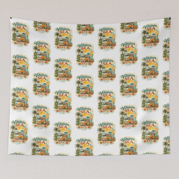 Item preview, Vitamin SEA Club | Retro Beach Surf Van Summer Vacation Vintage Design designed and sold by Genesis-Ink.