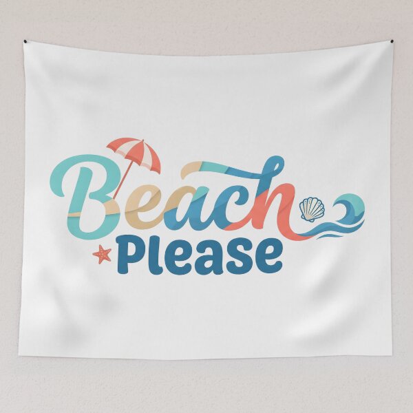 Item preview, Beach Please Summer Typography Design designed and sold by tahminsdesign25.