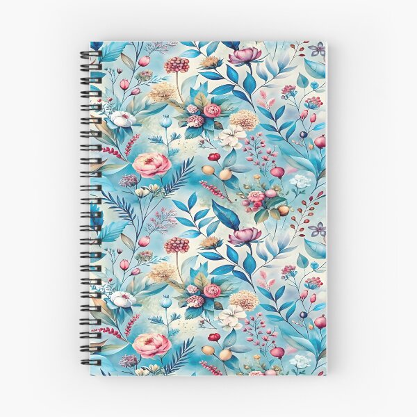 Item preview, Botanical Bliss Floral Pattern Design A Vibrant Flowers and Leaves Nature's Palette Blooms in Aqua Hues Repeating Seamless Pattern Design designed and sold by Matt_Smith.