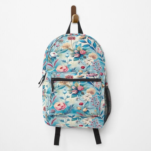 Item preview, Botanical Bliss Floral Pattern Design A Vibrant Flowers and Leaves Nature's Palette Blooms in Aqua Hues Repeating Seamless Pattern Design designed and sold by Matt_Smith.
