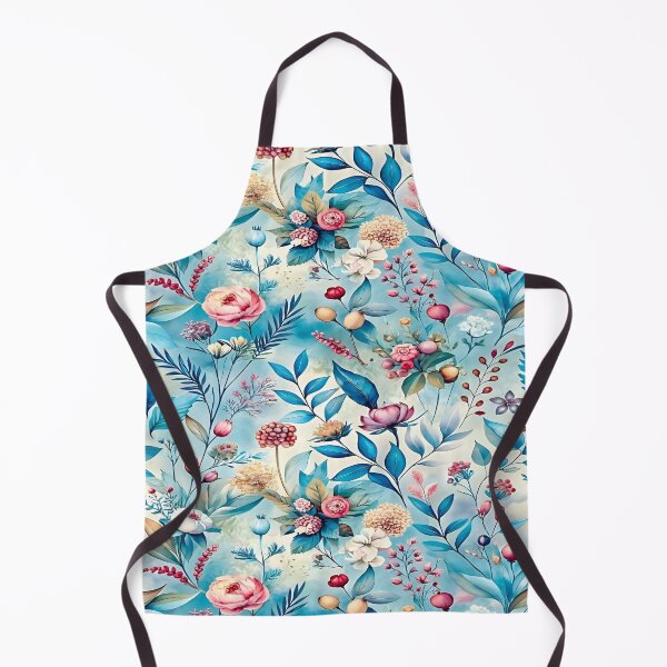Item preview, Botanical Bliss Floral Pattern Design A Vibrant Flowers and Leaves Nature's Palette Blooms in Aqua Hues Repeating Seamless Pattern Design designed and sold by Matt_Smith.