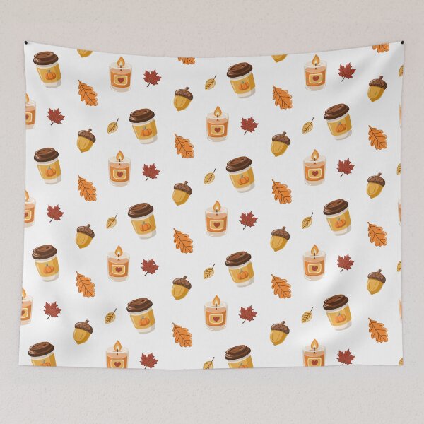 Item preview, Pumpkin Spice Coffee and Candle Pattern designed and sold by EvLip-Artist.