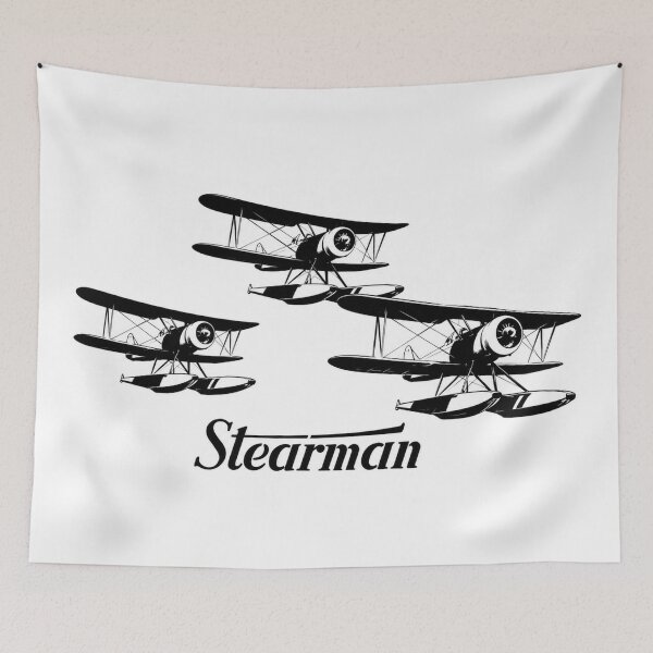 Item preview, stearman biplane on floats seaplane N2S war birds designed and sold by PilotandPlane.