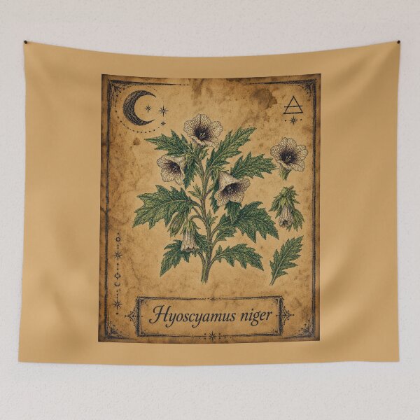 Item preview, Hyoscyamus niger – Witchy Herbarium Collector’s Edition designed and sold by JOANNASKAH.