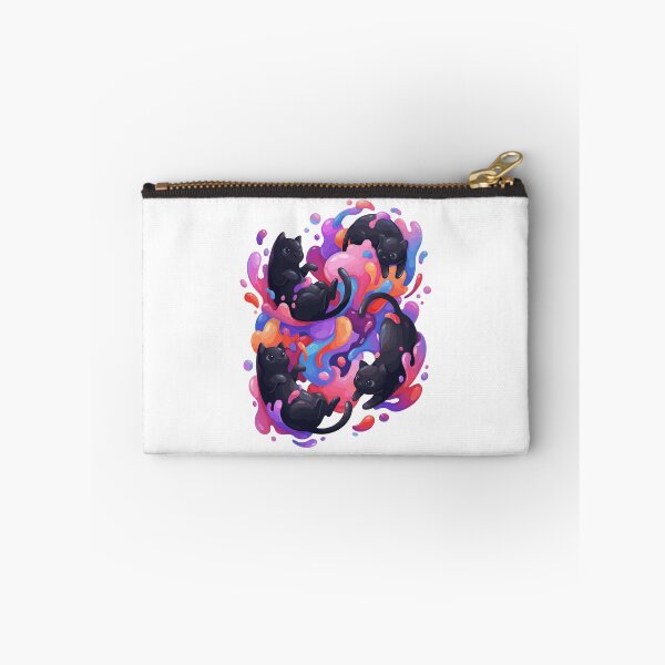 Item preview, Vibrant Paint Splash Black Cats - Cute Colorful Slime Art designed and sold by Kawaii-n-Spice.