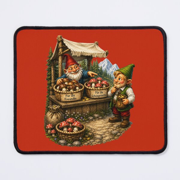 Item preview, Funny Gnome Mushroom Seller – Für die Freundin & Für die Schwiegermutter | German Forest Humor designed and sold by Alpine-Ink.