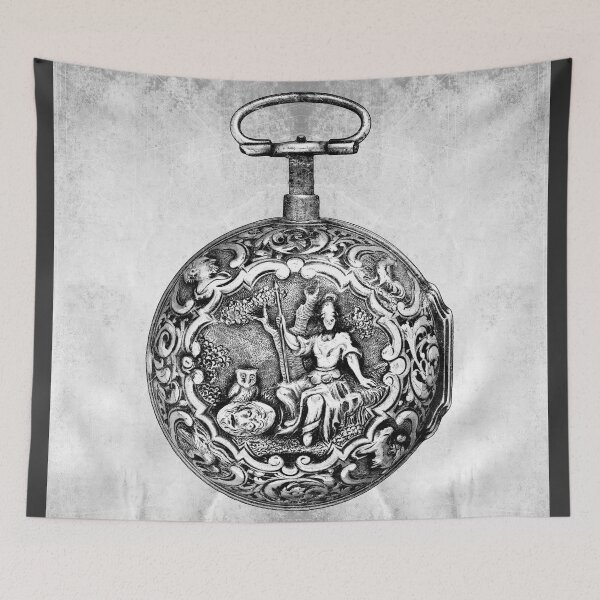 Item preview, Ornate Silver Pocket Watch With Mythological Relief designed and sold by Ghoul Enterprises.
