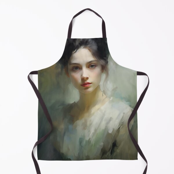 Item preview, Impressionist Portrait of a Young Brunette Woman designed and sold by AniDragonfly.