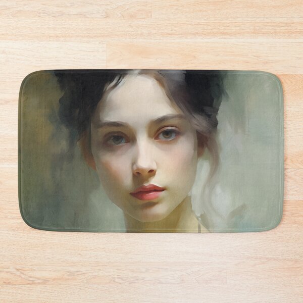 Item preview, Impressionist Portrait of a Young Brunette Woman designed and sold by AniDragonfly.