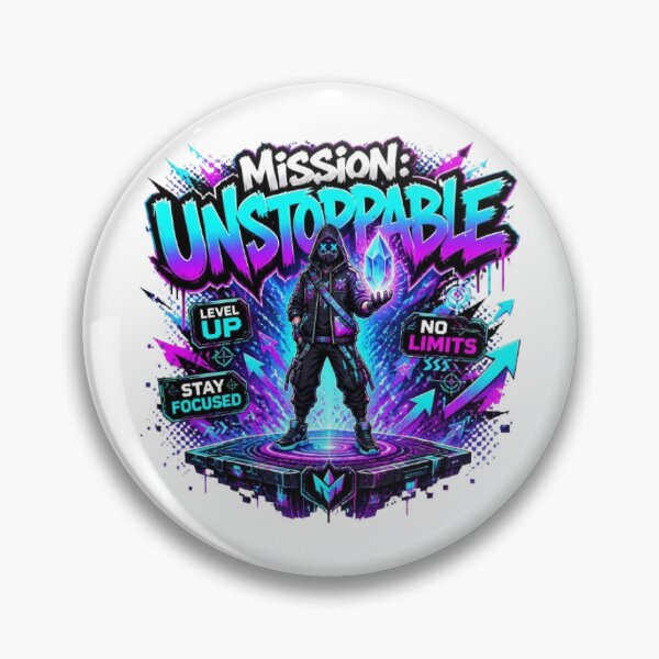 Item preview, MISSION: UNSTOPPABLE | Motivational Gaming Streetwear Graphic T-Shirt designed and sold by Stylestickers55.
