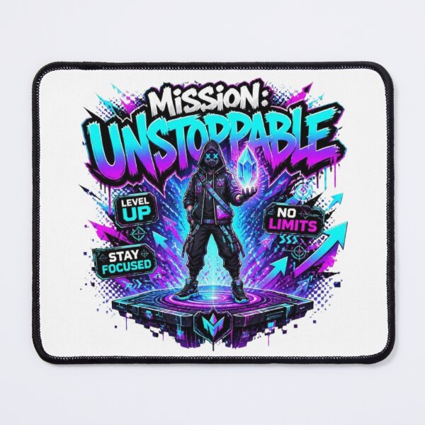 Item preview, MISSION: UNSTOPPABLE | Motivational Gaming Streetwear Graphic T-Shirt designed and sold by Stylestickers55.