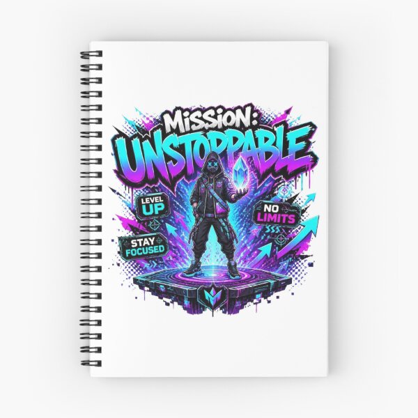 Item preview, MISSION: UNSTOPPABLE | Motivational Gaming Streetwear Graphic T-Shirt designed and sold by Stylestickers55.
