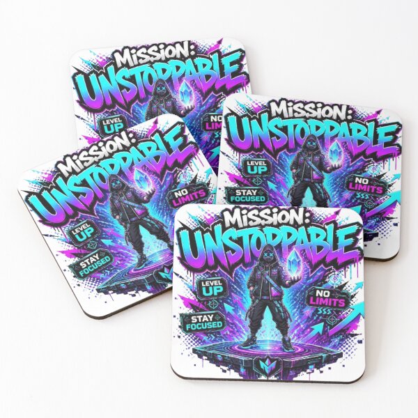 Item preview, MISSION: UNSTOPPABLE | Motivational Gaming Streetwear Graphic T-Shirt designed and sold by Stylestickers55.