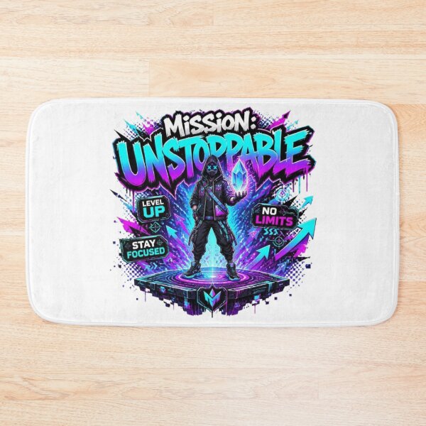 Item preview, MISSION: UNSTOPPABLE | Motivational Gaming Streetwear Graphic T-Shirt designed and sold by Stylestickers55.