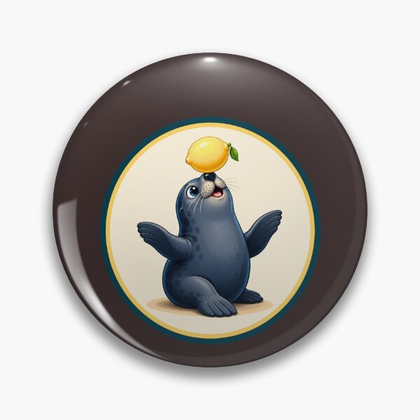 Item preview, Funny Seal Balancing a Lemon designed and sold by Taha shop⭐⭐⭐⭐⭐.