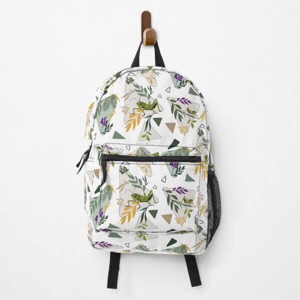 Item preview, Grasshopper Botanical Triangle Pattern Nature Design designed and sold by Vibria Pattern Studio.