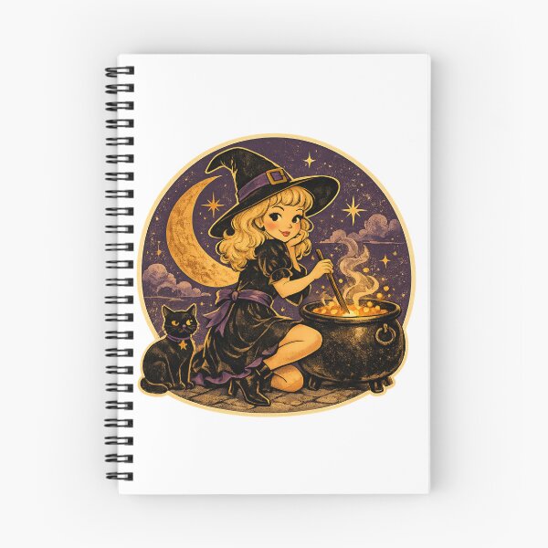 Item preview, Cute Blonde Witch | Vintage Halloween Illustration | Retro Witch Art designed and sold by Rewind Society.