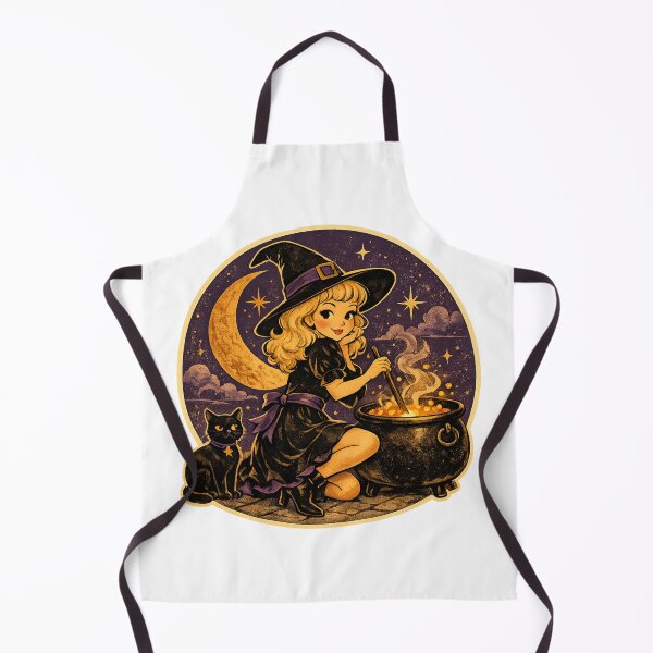 Item preview, Cute Blonde Witch | Vintage Halloween Illustration | Retro Witch Art designed and sold by Rewind Society.