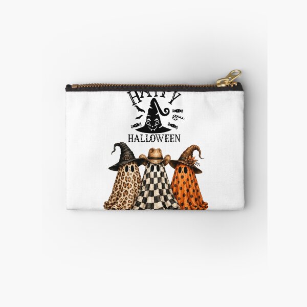 Item preview, Cute Halloween Ghost Trio with Witch Hats designed and sold by سله أرت.